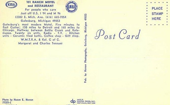 101 Ranch Motel and Restaurant - Old Postcard Photo (newer photo)